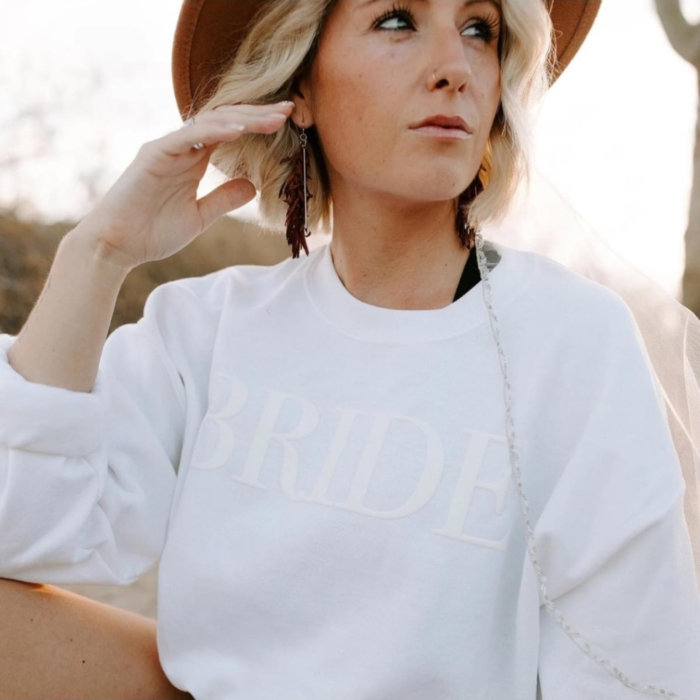 White 'Bride' Sweatshirt - Picture 2 of 5